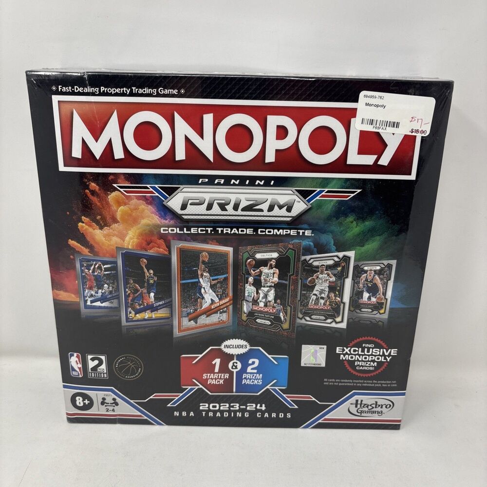 Monopoly Prizm NBA 2nd Edition Board Game Panini 2023-24 NEW SEALED